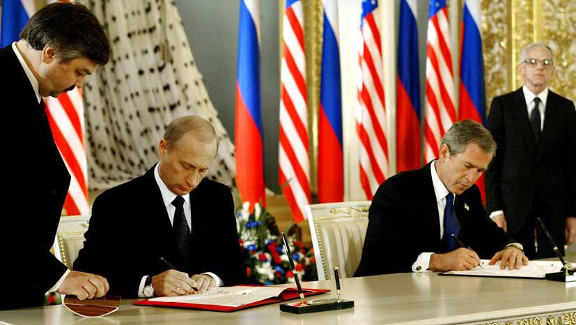 Прага подписание договора снв 3. СНП 2002. Договор о сокращении стратегических наступательных потенциалов.